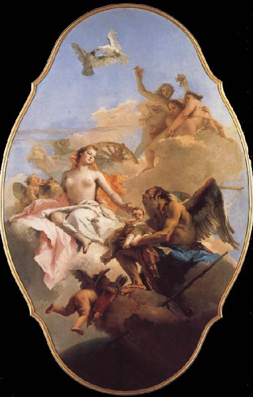 TIEPOLO, Giovanni Domenico An Allegory with Venus and Time Germany oil painting art